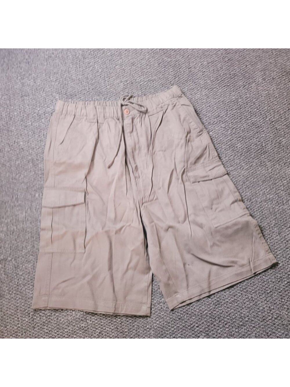 Boulder Creek Cargo Shorts Mens 32 LT Large Tall Khaki Elastic LL Chino y2K Gray